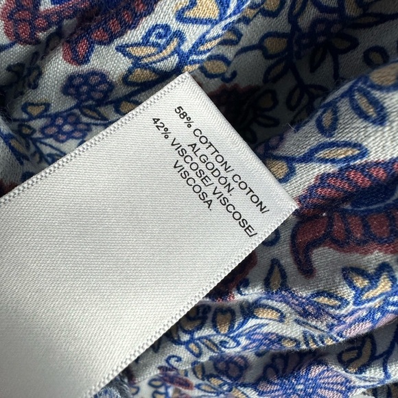 Lucky Brand Mixed print Tie Sleeve Midi Dress size Medium - Picture 6 of 8